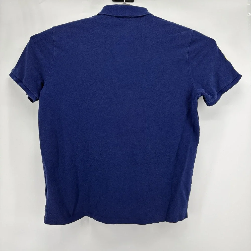 Vintage Ralph Lauren Polo Shirt Size XL Classic Fit Blue BIG PONY  #3 Mens Rugby